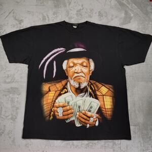 Vintage Rare Redd Foxx XXL Big Graphic Rhinestones T-Shirt Rap Tee Changes